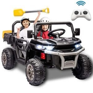 Xuanlur 24V 2-Seater kids Ride On UTV Truck – 2x200W Motor, Remote, Black