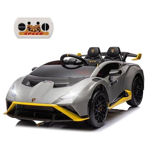 🚗 24V Lamborghini Electric Car for Kids with Remote Control – Gray